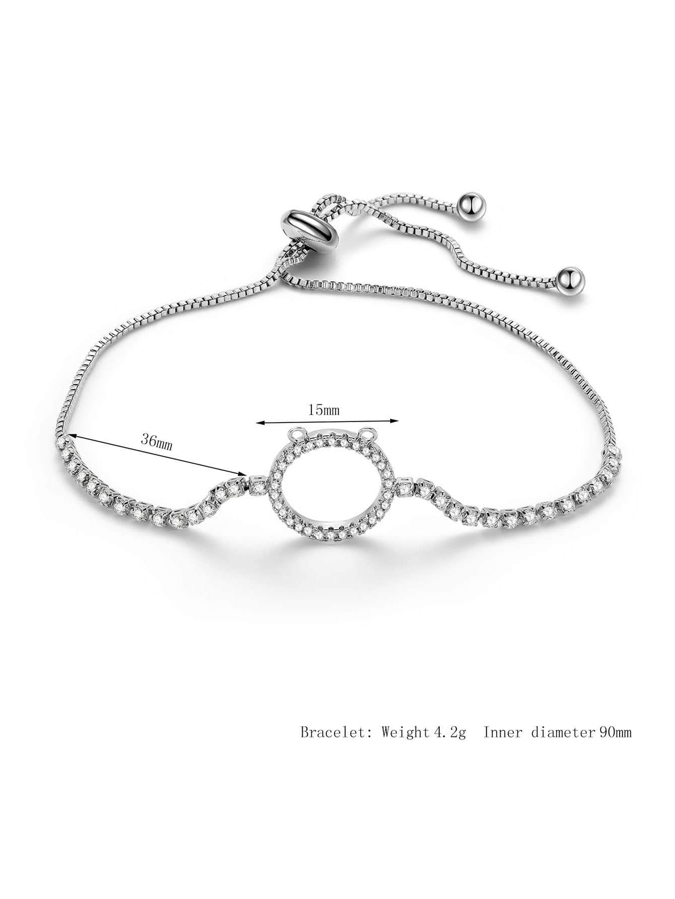 Rhinestone Circle Design Bracelet